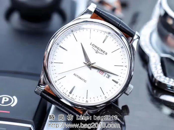 LONGINES浪琴 2018全新 簡約雙曆男士機械腕表 WSS1828